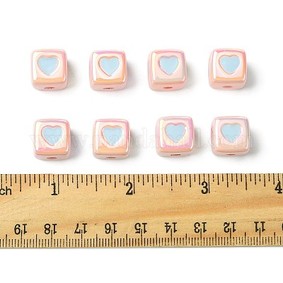 10 шт. непрозрачные акриловые эмалевые бусины ACRC-FS0001-02E-1