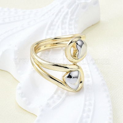 Латунные манжеты для женщин RJEW-G347-10GP-1