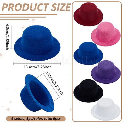 6 шт. основа для шляпы из ткани ЭВА 6 цветов DIY-BC0014-06-1