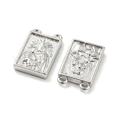 Прямоугольные подвески из латуни с 2 петлей KK-Q804-28P-1