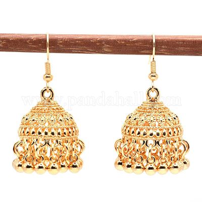 Комплекты из круглых бусин с кисточками и серег-гвоздиков из богемского сплава FS-WG69CDB-01-1