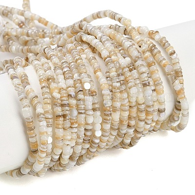 Нити бусин из натуральных пресноводных ракушек X-BSHE-H109-13A-1