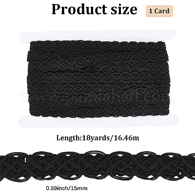 18 ярд полиэстеровой плетеной кружевной отделки OCOR-CY0001-88B-1