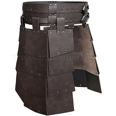 Средневековый латный доспех из искусственной кожи на бедра и талию AJEW-WH20054-091B-1