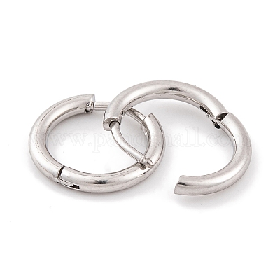 Не тускнеющее круглое кольцо из нержавеющей стали 304 серьги-кольца для женщин EJEW-G388-02A-P-1