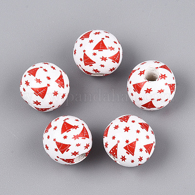 Рождественские бусины из дерева схима WOOD-T032-35H-1