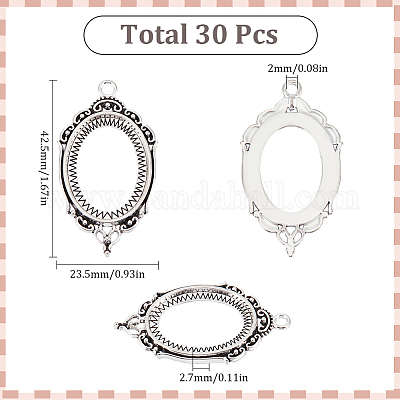 30 шт. подвеска из сплава с кабошоном FIND-SC0009-22-1