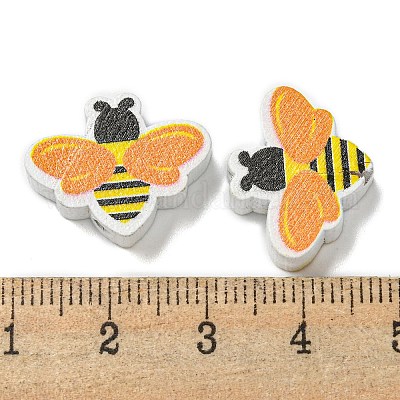 Perles en bois imprimées&nbsp;WOOD-G022-28C-07-1