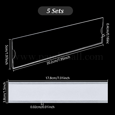 Самоклеящаяся акриловая рамка для настенного держателя знака FIND-WH0435-08-1
