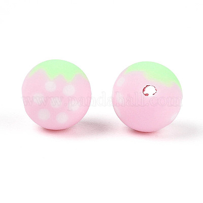 Бусины из полимерной глины ручной работы на фруктовой тематике CLAY-T022-04B-1