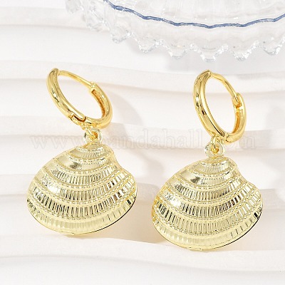 Латунные серьги обруча EJEW-Q036-03B-G-1