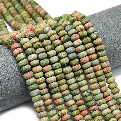 Природные Unakite бисер нитей G-P575-A12-8x5mm-01-1