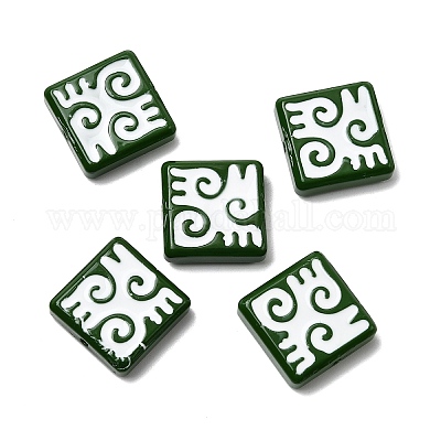 Выпечка окрашенные стеклянные бусины LAMP-Z017-03B-1