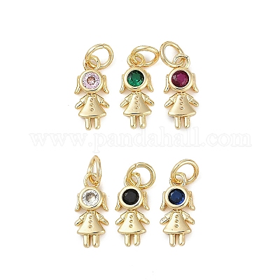 Подвеска из латуни с микропаве из кубического циркония KK-H509-41G-1