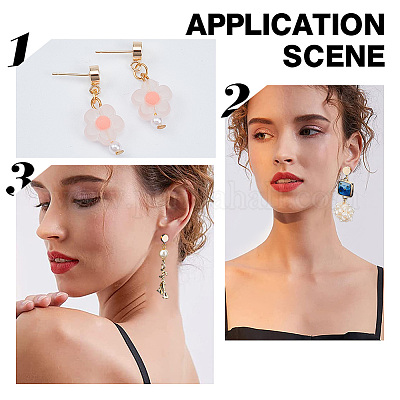 30 шт. латунные серьги-гвоздики KK-BC0010-58-1