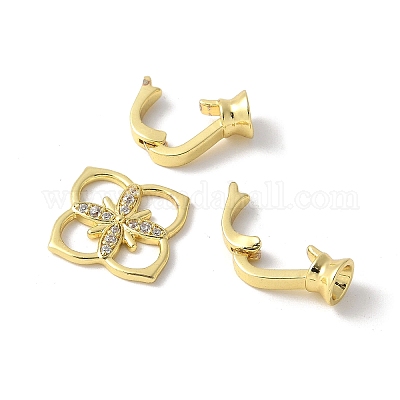 Проложить латунный прозрачный кубический цирконий над застежками KK-M320-03G-1