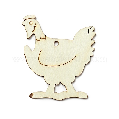 Пасхальные незаконченные украшения из натурального дерева WOOD-G010-01E-1