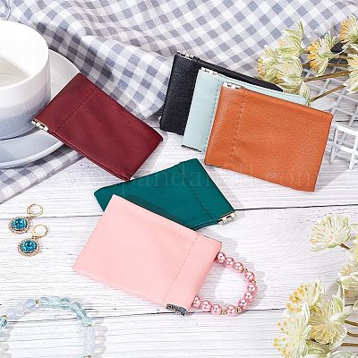 6 шт. 6-х цветные чехлы для наушников из искусственной кожи ABAG-NB0001-73B-1