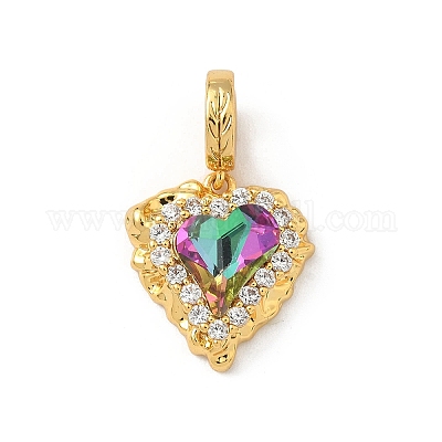 Латунь микропаве прозрачный кубический цирконий европейские подвески с подвесками KK-F905-20G-04-1