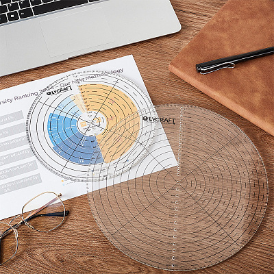 Прозрачный акриловый круглый центр искателя компаса DIY-WH0488-63B-1