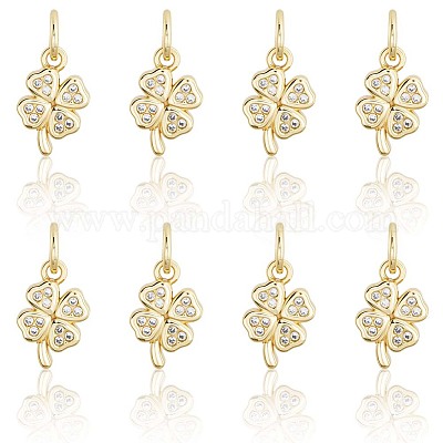 18шт латунные подвески из кубического циркония с микро-паве ZIRC-BBC0003-42-1