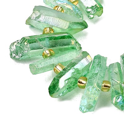 Гальванические природный кристалл кварца бусы пряди G-F800-F16-1