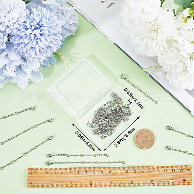 32 шт. 4-х стильный удлинитель цепи из нержавеющей стали 304 STAS-CN0001-60-1