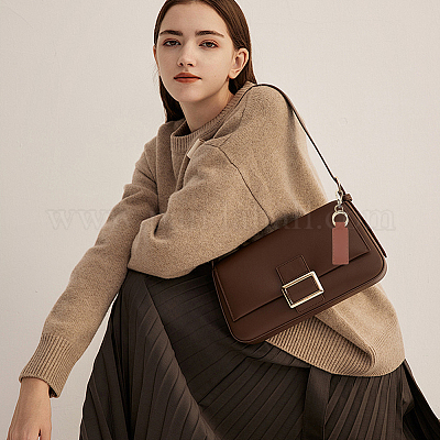 5шт 5 цвета прямоугольный брелок из искусственной кожи KEYC-SC0001-61-1