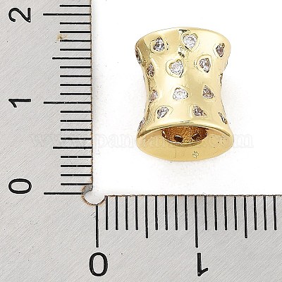 Стойки обшивки латунь микро проложить кубического циркония бусы KK-P247-17B-G-1