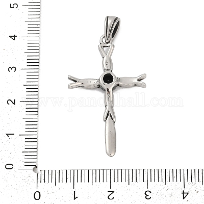 Подвески из хирургической нержавеющей стали 316 с микропаве из кубического циркония STAS-D304-13AS-1