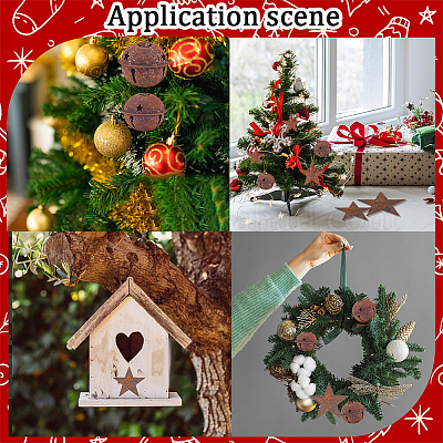 50 шт. 5 стиля ржавого железа колокольчик с подвесками в виде звезд IFIN-CN0001-02-1