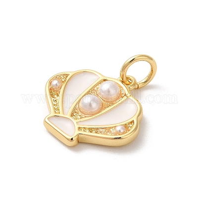 Подвески из латуни с эмалью в стойку KK-Z056-35G-01-1