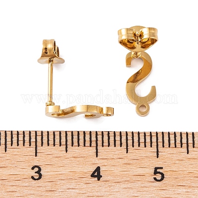 Серьги-гвоздики из нержавеющей стали 304 с ионным покрытием (IP) FIND-Q103-01S-G-1