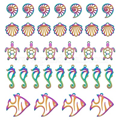 20 шт. 5 стиля ионного покрытия (IP) 201 нержавеющая сталь щенки подвески STAS-LS0001-67MC-1