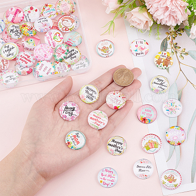 1 пакетик стеклянных кабошонов GGLA-PH0001-41B-1