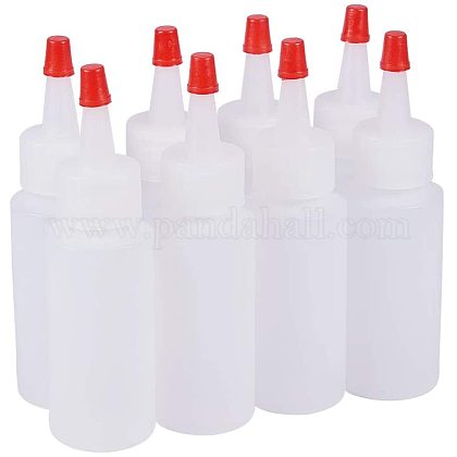 Pandahall 24 paquete de botellas de plástico para apretar de 1 oz con tapas de punta roja para manualidades DIY-PH0018-55-1