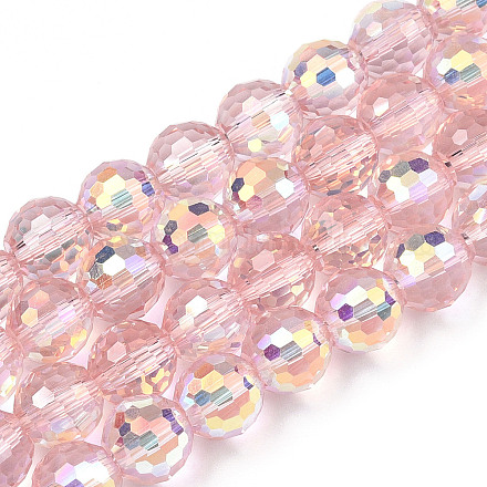 Transparent Electroplate Glass Beads Strands EGLA-N012-001-B06-1