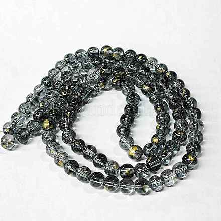 Выпечка окрашенные стеклянные бусины пряди DGLA-YW0002-01A-01-1