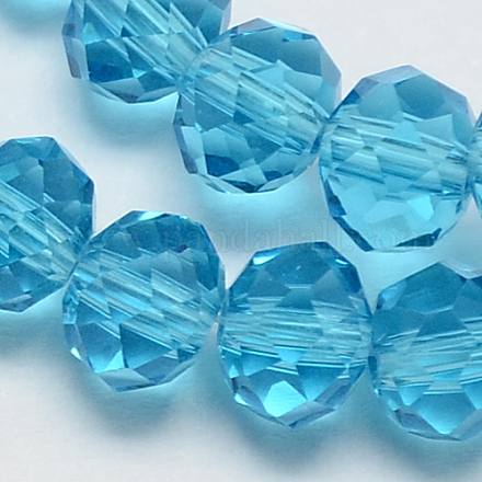 Handmade Imitate Austrian Crystal Faceted Rondelle Glass Beads X-G02YI0M2-1