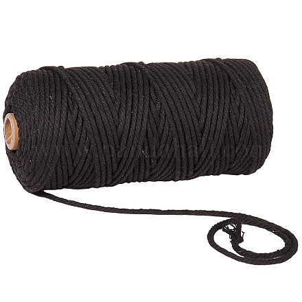Gorgecraft cordón de macramé 3 mm x 328 pies 100% algodón natural cuerda de macramé cuerda de hilo de hilo 4 hilos cuerda de algodón para tapices colgadores de plantas manualidades de diy tejer OCOR-GF0001-03A-04-1