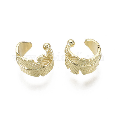Brass Cuff Earrings EJEW-R114-018-NF-1
