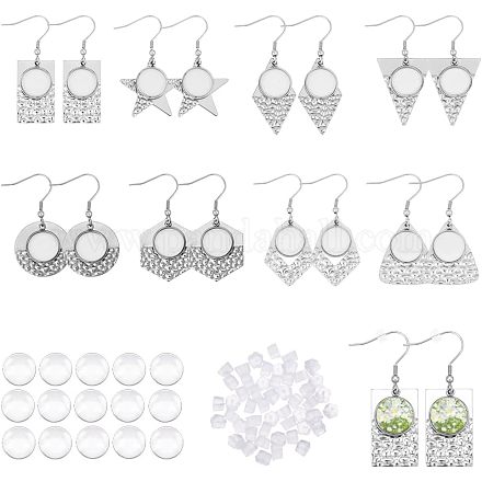 16 шт. 8 крючка для сережек из нержавеющей стали 304 STAS-CA0001-84-1