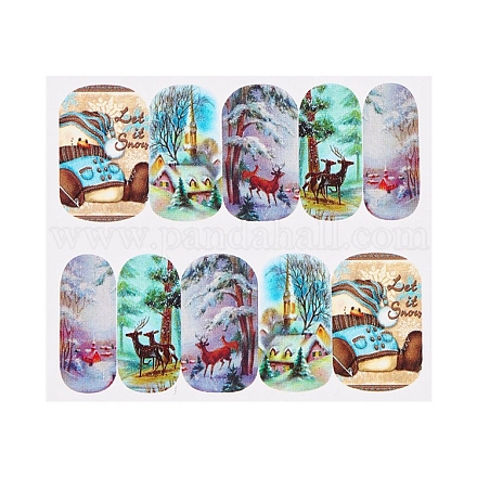 Рождественская серия ногтей стикер с полным покрытием MRMJ-Q058-2139-1