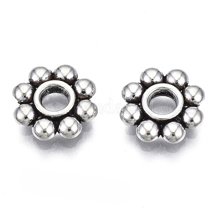 Alliage daisy séparateurs perles de style tibétain TIBEB-N005-077C-01-1