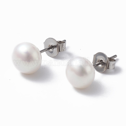 Goujons de perles naturels EJEW-P223-01C-P03-1