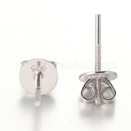 Sterling Silver Stud Earring Findings STER-I005-59P-1