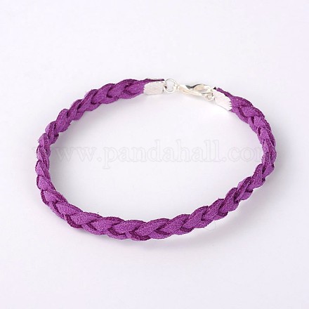 Trendy Faux Suede Cord Bracelets BJEW-JB01721-04-1