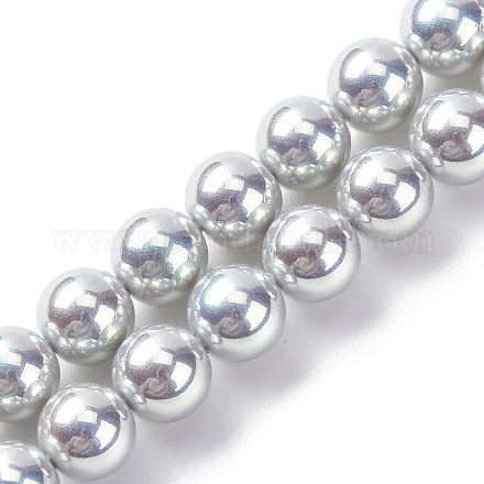 УФ-покрытие перламутровые стеклянные жемчужные бусины нити GLAA-F128-01B-T12-1