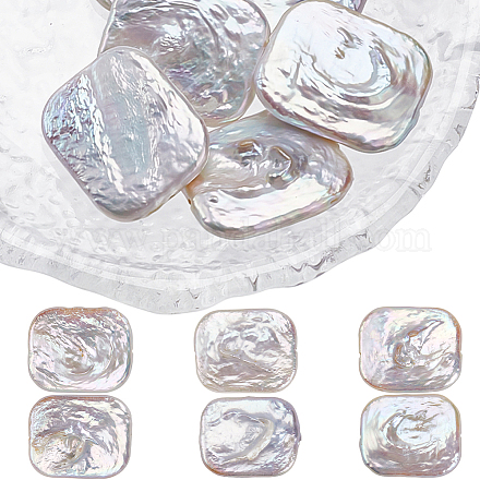 6 шт. бусины из натурального жемчуга Кеши PEAR-SC0001-24-1