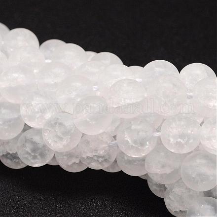 Chapelets de perles en quartz craquelé synthétique CCG-K002-8mm-01-1